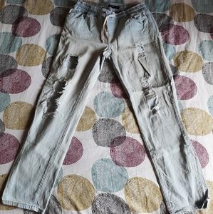 Bluenotes ripped denim joggers